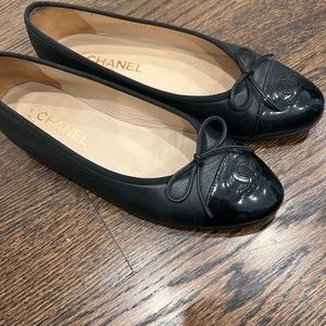 Black Chanel Ballet Flats